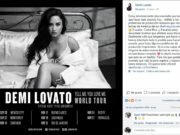 Se cancela concierto de Demi Lovato